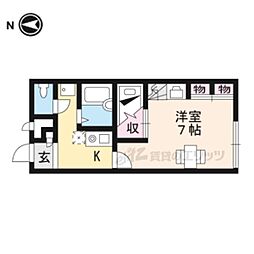 レオパレスサニーヒル 1Kの間取図画像