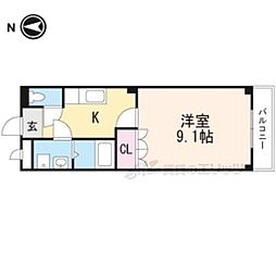 昴 1Kの間取図画像