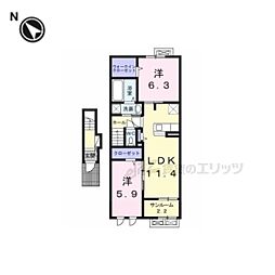 アストラル グレアI 2LDKの間取図画像