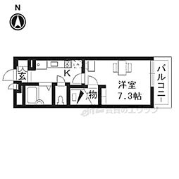 レオパレスEagle南丹 1Kの間取図画像