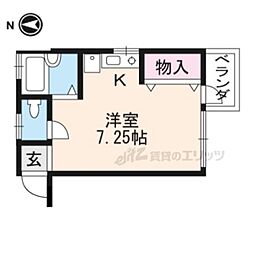 メゾンMA ワンルームの間取図画像