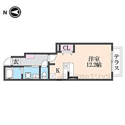 ラフレシール 1LDKの間取図画像