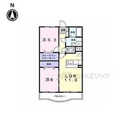 フラッツラローサ 2LDKの間取図画像