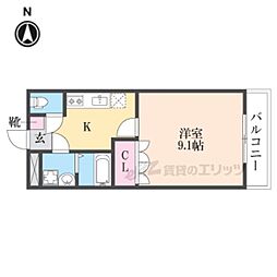サニーコート・Joh 1Kの間取図画像