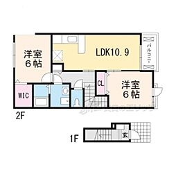 ティ・プルメリア 2LDKの間取図画像