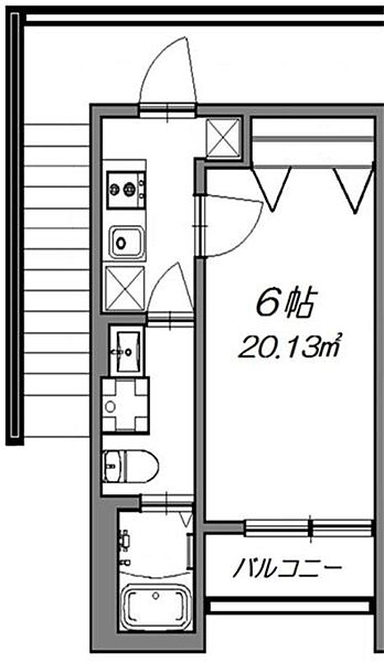 ベルメント陣屋前Ａ棟 ｜千葉県松戸市常盤平陣屋前(賃貸アパート1K・1階・20.13㎡)の写真 その2