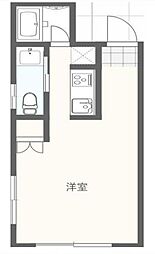 JR山手線 駒込駅 徒歩1分の賃貸マンション 3階ワンルームの間取り