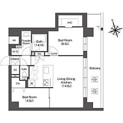 間取図画像 2LDK
