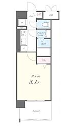 西武池袋線 中村橋駅 徒歩7分の賃貸マンション 1階1Kの間取り