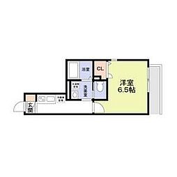 東京メトロ副都心線 千川駅 徒歩6分の賃貸アパート 2階1Kの間取り