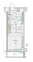 西武新宿線 沼袋駅 徒歩10分の賃貸マンション 3階ワンルームの間取り