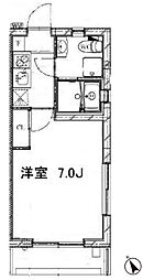 西武池袋線 桜台駅 徒歩8分の賃貸マンション 1階1Kの間取り