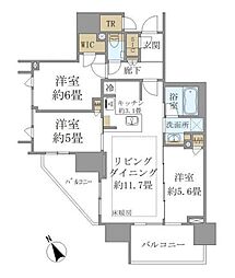 シティハウス東池袋 3LDKの間取図画像