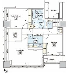 レジディアタワー上池袋タワーサイド 2SLDKの間取図画像