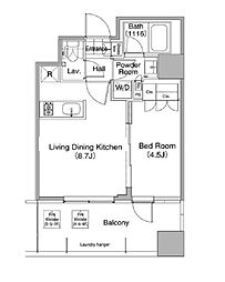 コンフォリア東池袋WEST 1DKの間取図画像