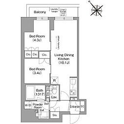 COMFORIALIV東池袋 2LDKの間取図画像
