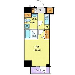 メイクスデザイン池袋 1Kの間取図画像