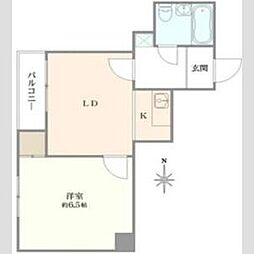 グランデージ要町 1DKの間取図画像
