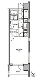 カスタリア大塚 1Kの間取図画像