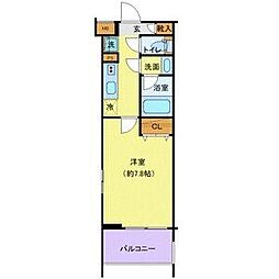 CREVISTA板橋志村 1Kの間取図画像