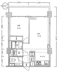 プラザ・ルミエール 1LDKの間取図画像