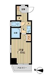 エクセリア池袋WEST2 1Kの間取図画像