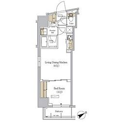 URBANEX駒込 1LDKの間取図画像