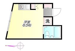 ミカワハイツ ワンルームの間取図画像