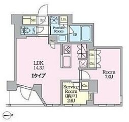 クレストコート東池袋 1SLDKの間取図画像