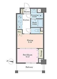 DUOSTAGE大塚 1DKの間取図画像
