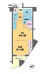 カスタリア池袋 1DKの間取図画像