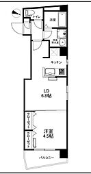 ルミナス西日暮里 1LDKの間取図画像