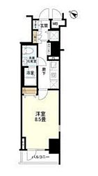 feeth駒込六義園 1Kの間取図画像