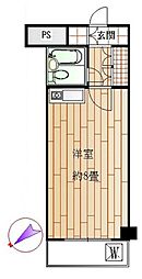 モナークマンション池袋 ワンルームの間取図画像