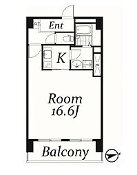 信越ビル 1Kの間取図画像