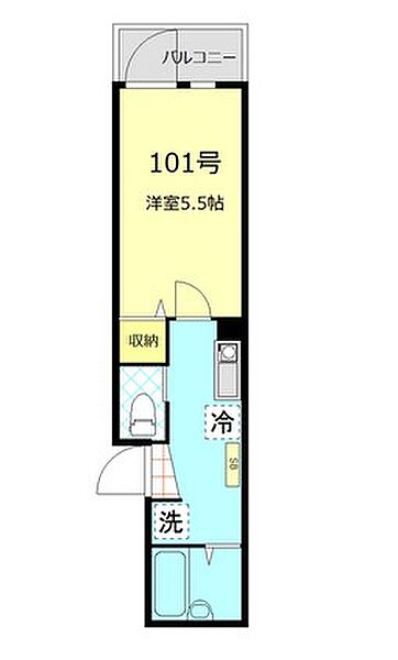 東京都足立区加平1丁目(賃貸アパート1K・1階・18.76㎡)の写真 その2