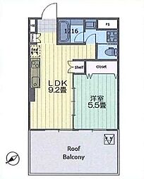 ブェノス経堂 1LDKの間取図画像