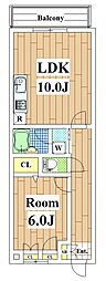 パークヒルズ田園調布 1LDKの間取図画像