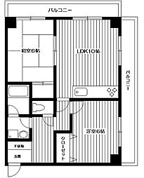 グランドゥール等々力 2LDKの間取図画像
