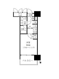 フォンテーヌ芝浦 9階1Kの間取り