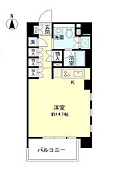 ベルメゾンシバ ワンルームの間取図画像