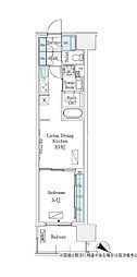 ロイヤルパークス有明 1LDKの間取図画像