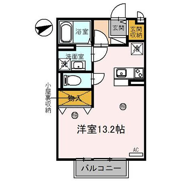 兵庫県姫路市飾磨区加茂東(賃貸アパート1R・2階・33.61㎡)の写真 その2