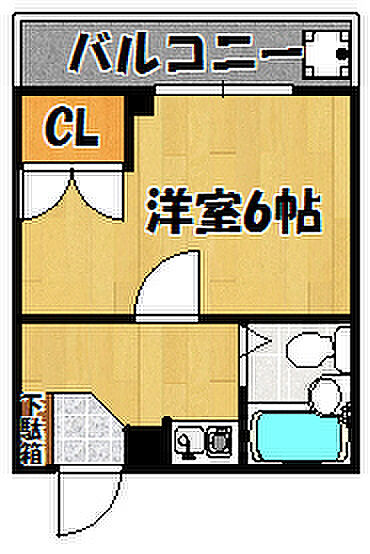 兵庫県明石市西明石南町1丁目(賃貸マンション1K・4階・17.00㎡)の写真 その2