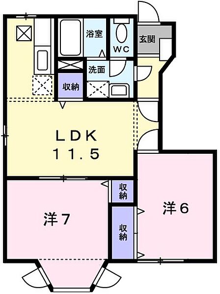 兵庫県姫路市青山5丁目(賃貸アパート2LDK・1階・53.51㎡)の写真 その2