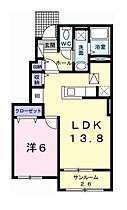 兵庫県姫路市土山4丁目（賃貸アパート1LDK・1階・45.89㎡） その2