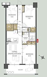 間取図画像 3LDK