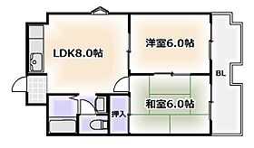 大阪府大阪市阿倍野区松崎町2丁目（賃貸マンション2LDK・1階・46.00㎡） その2