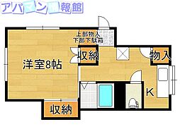 コーポコスモス 1Kの間取図画像