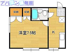 ラ・ネイジュ米山 1Kの間取図画像